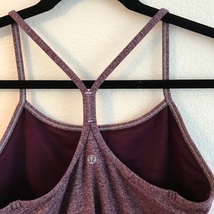 lululemon athletica Plum Marled Strappy Tank Top